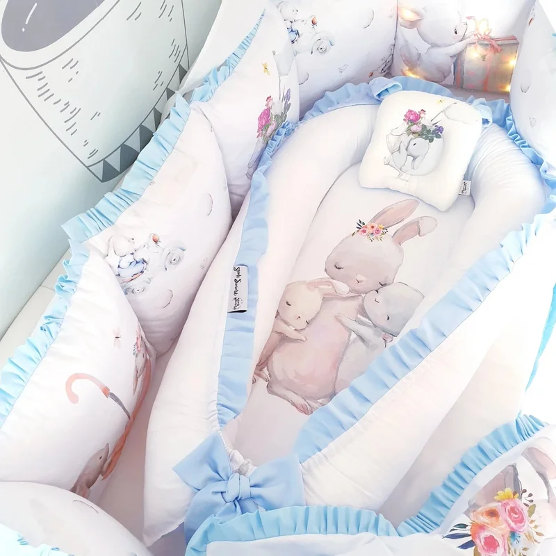 Baby nest "Blue bunnies"