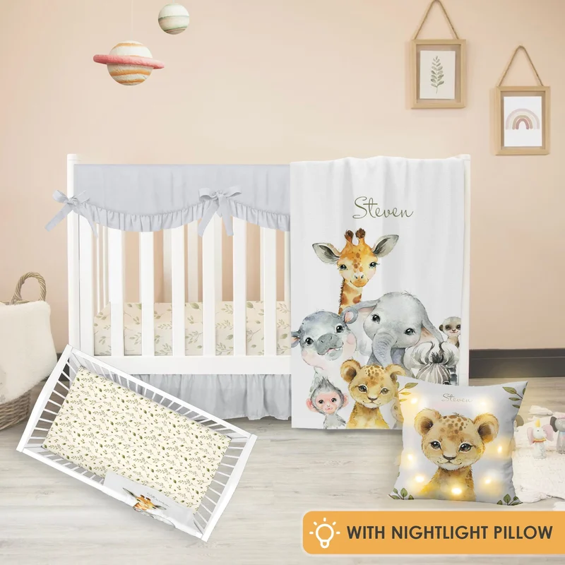 Crib set "Elephant light"