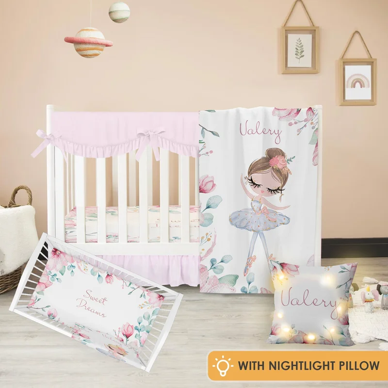 Crib set "Tender Ballerina light"