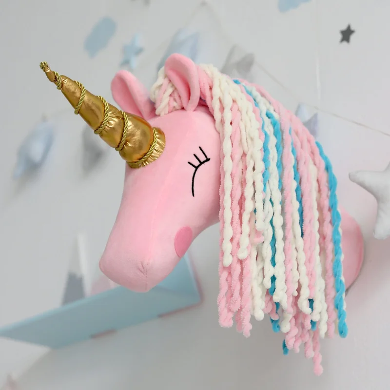 Unicorn Head Wall Mount Decor For kids Room Unicorn Wall Hanging Nursery Decor