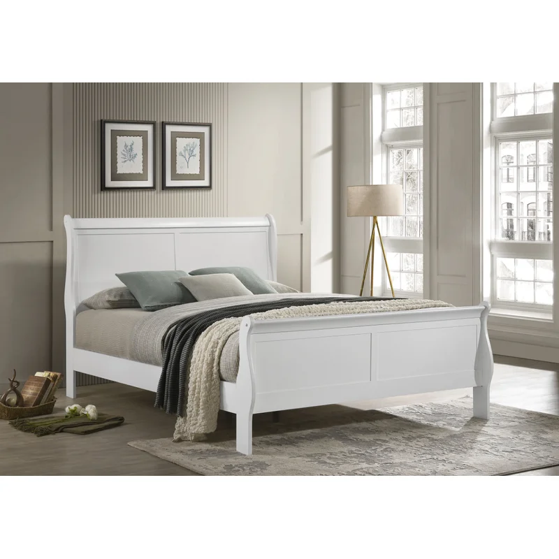 Louis Philippe 4-piece Queen Bedroom Set White