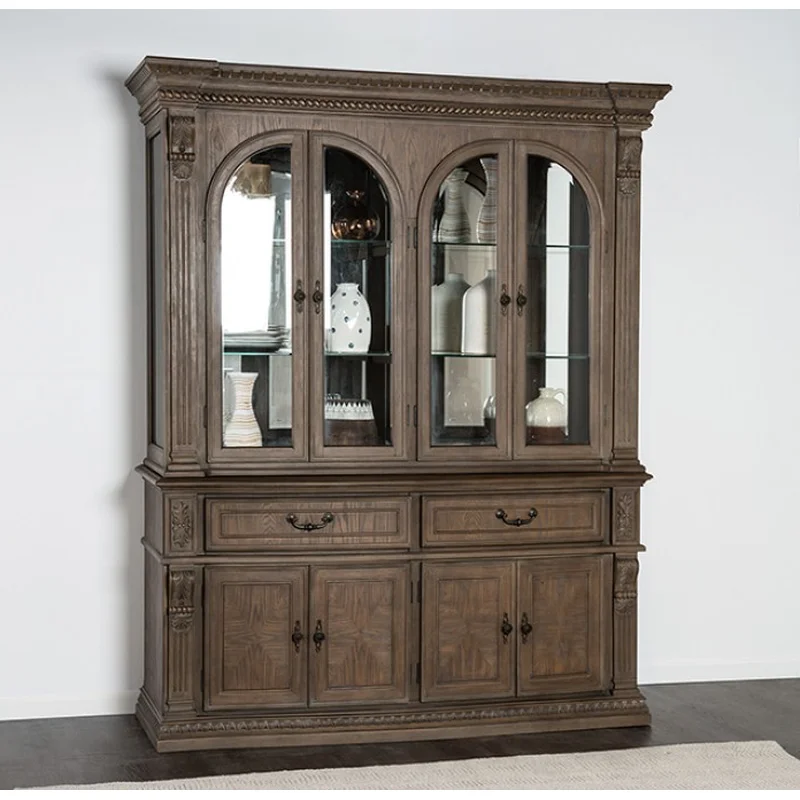 Seven Oaks Rustic Solid Wood Hutch & Buffet