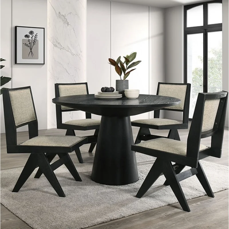 Tottenham 48" Round Cone Shape Dining Table Black