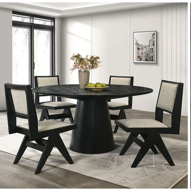 Tottenham 59" Round Cone Shape Dining Table Black