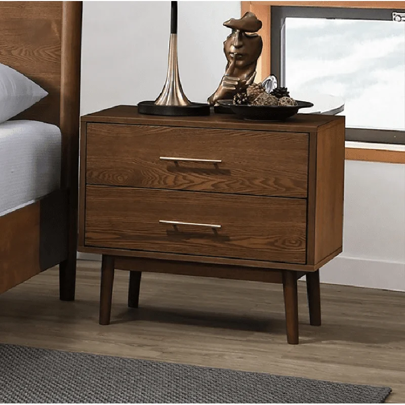 Tromso Mid-Century Modern Nightstand Walnut