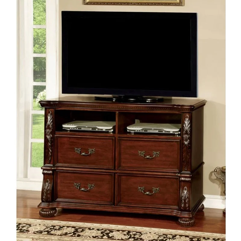 Arthur Traditional Media Chest - Brown Cherry