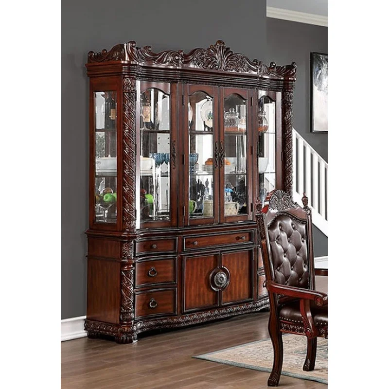 Canyonville Traditional Hutch & Buffet in Brown Cherry