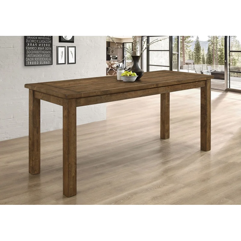 Coleman 84" Counter Height Table Rustic Golden Brown