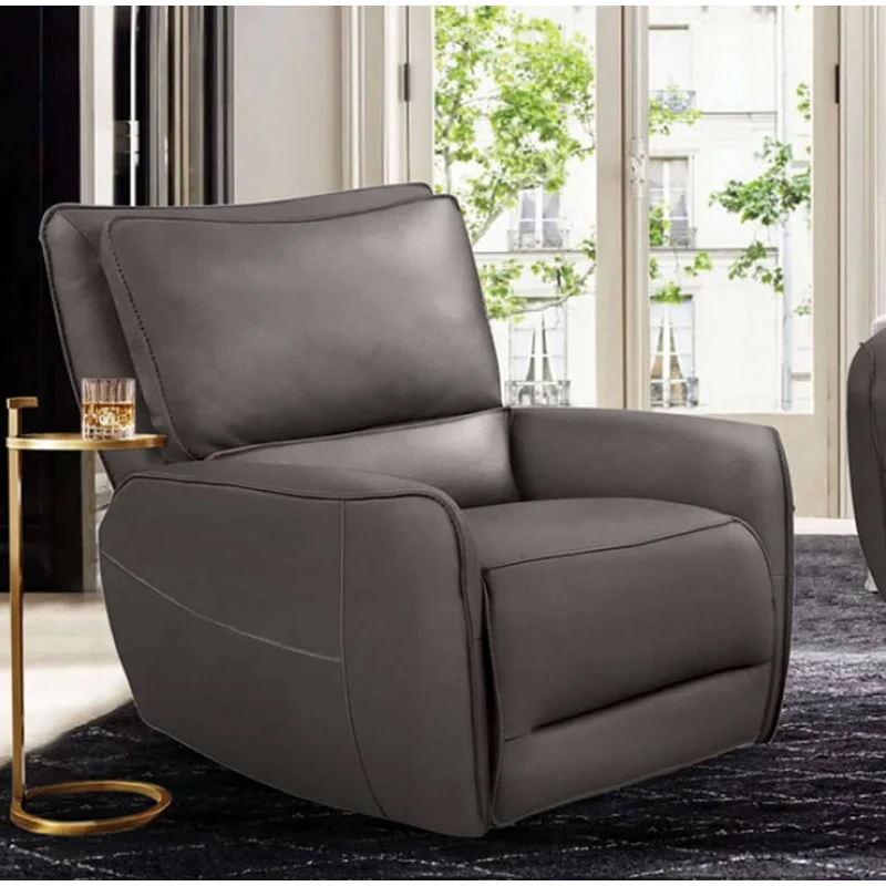 Phineas Leather Power Reclining Chair - Gray