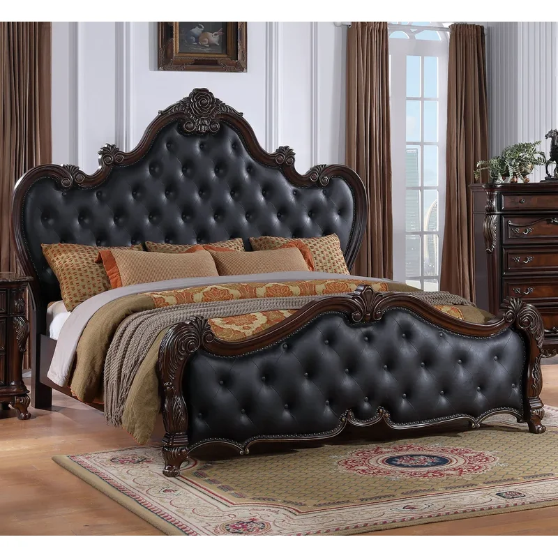 Ventresca Traditional King Bed in Dark Cherry