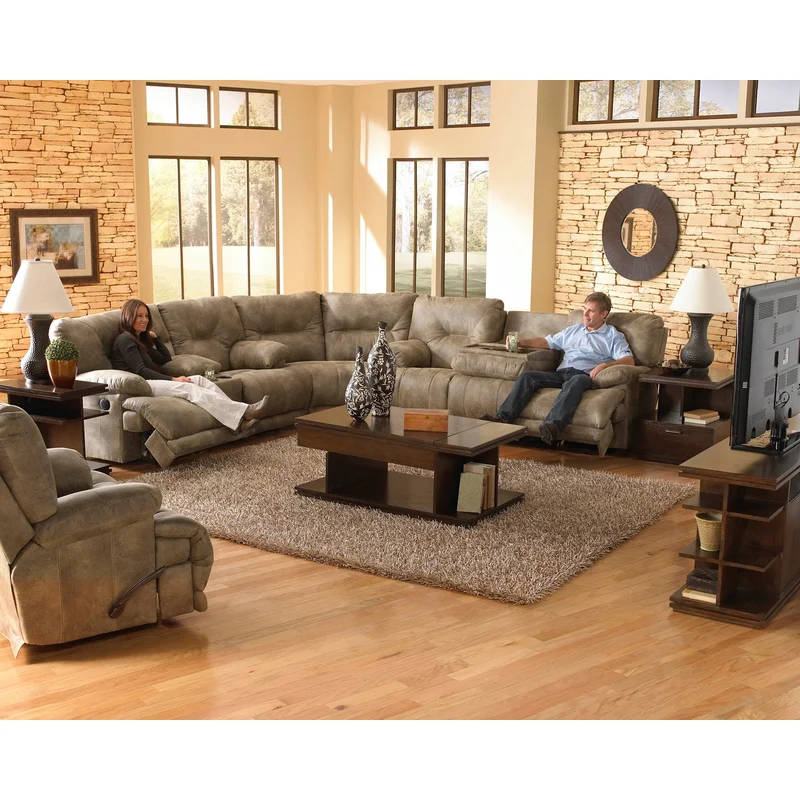 438 Voyager Brandy Oversize Lay-Flat Sectional by Catnapper