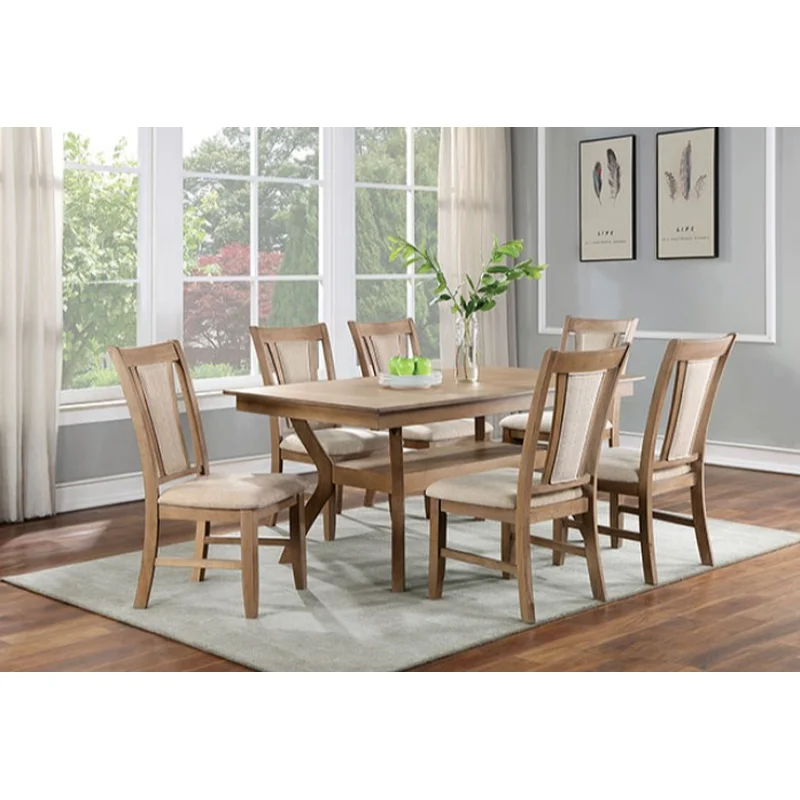Upminster 5-Piece Natural Finish Wooden Dining Set