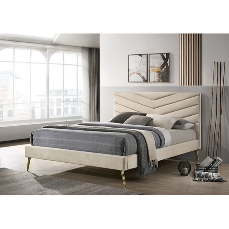 Vivar Mid-Century Modern King Platform Bed