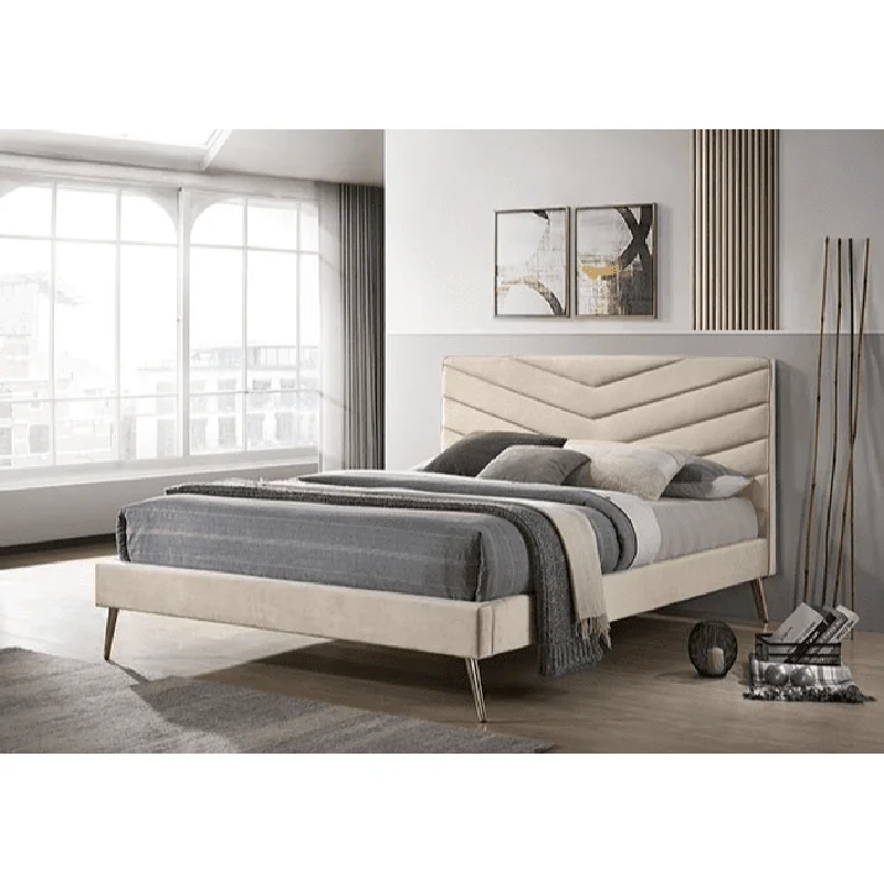Vivar Mid-Century Modern Queen Platform Bed