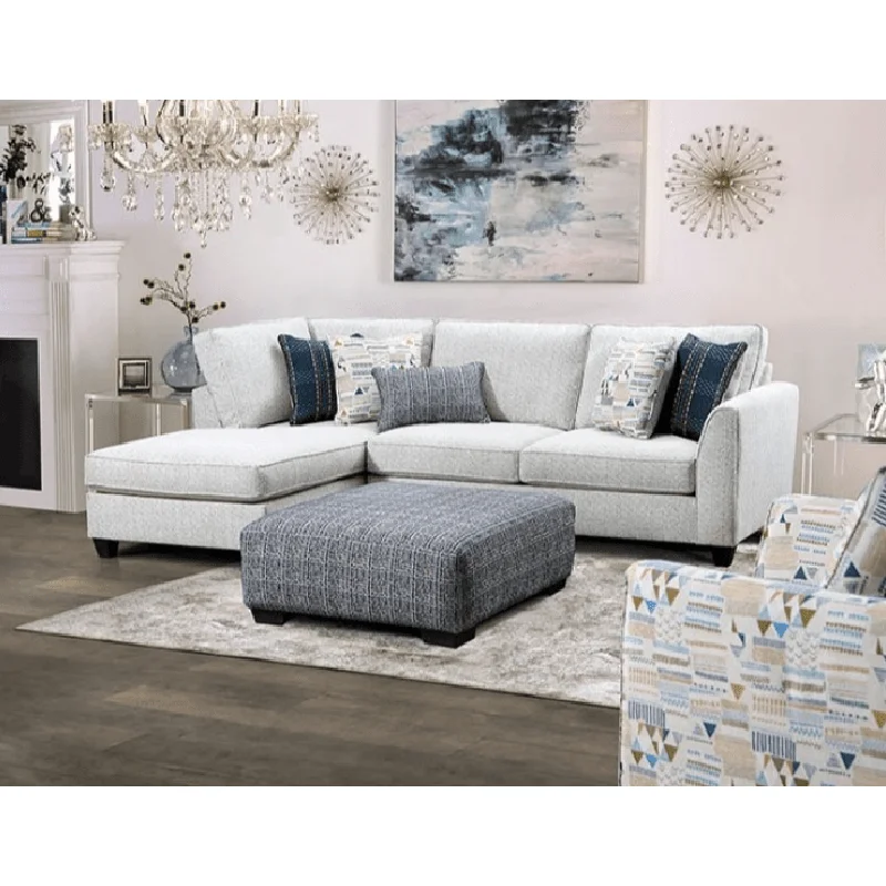 Chepstow Contemporary Linen Sectional - Cream