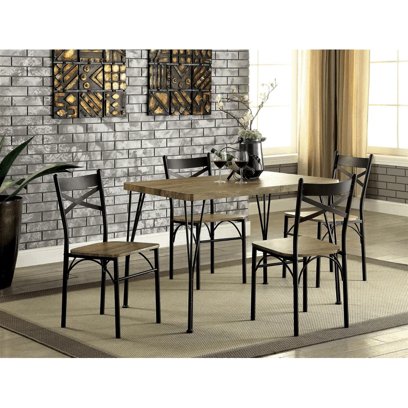 Banbury 5 Piece Rustic Industrial Dining Set