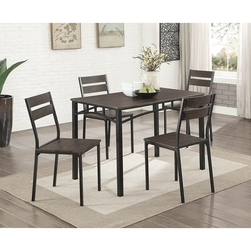 Westport Transitional Style Weathered Gray Dining Set