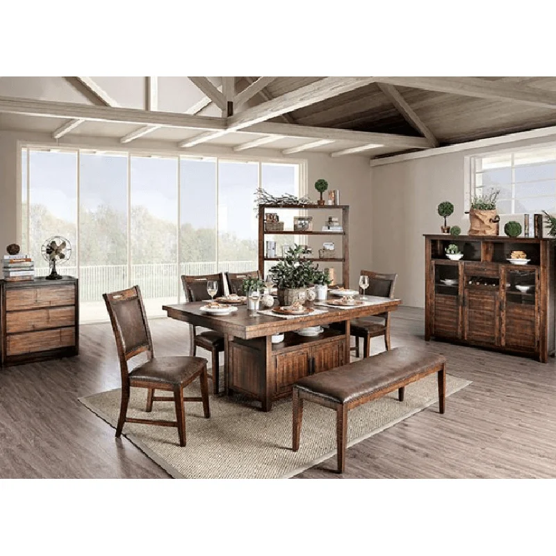 Wichita Rustic Dining Set in Distressed Oak