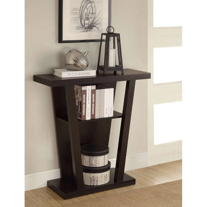 2-Shelf Console Table Cappuccino
