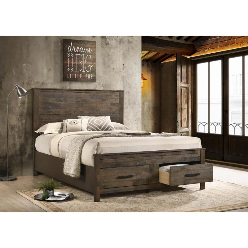 Woodmont Solid Wood Queen Storage Bed
