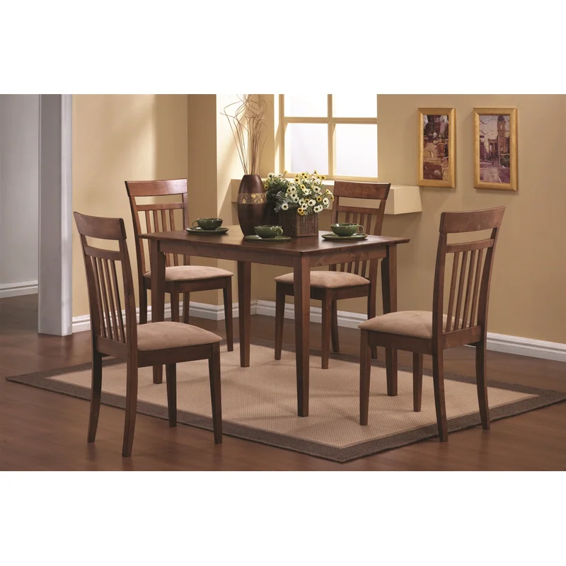 Andrews 5 Piece Dining Set with Upholstered Chairs