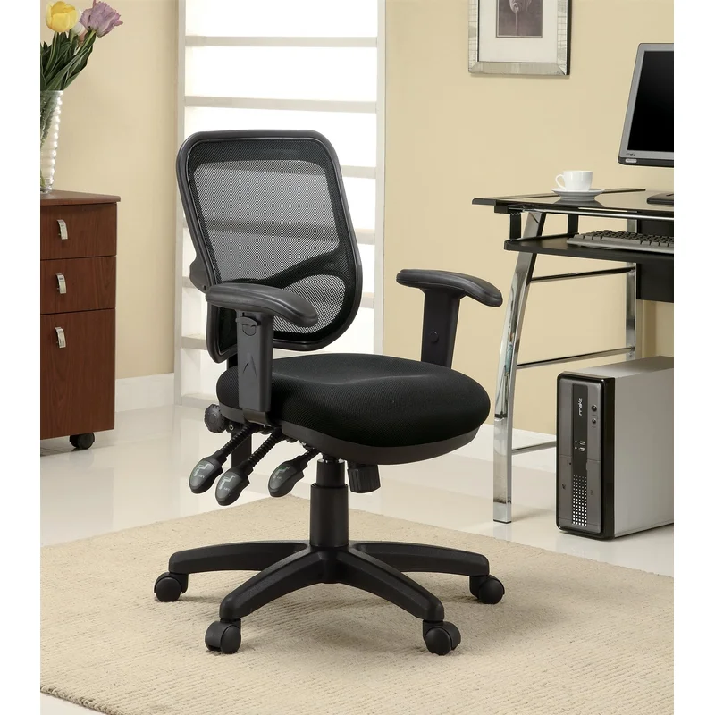 Adjustable Height Office Chair Black