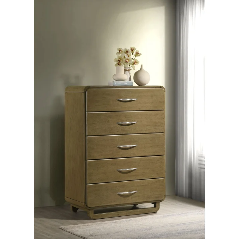Amsbury 5-Drawer Chest Nutmeg