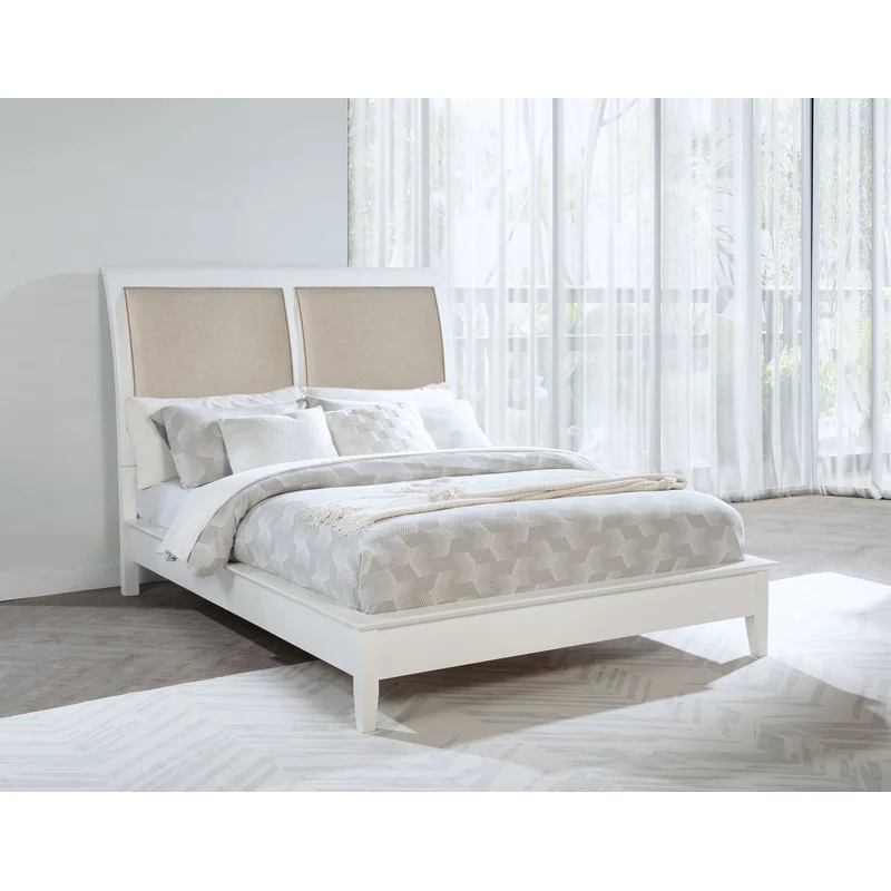 Bexhill 5-piece Queen Bedroom Set White TAN