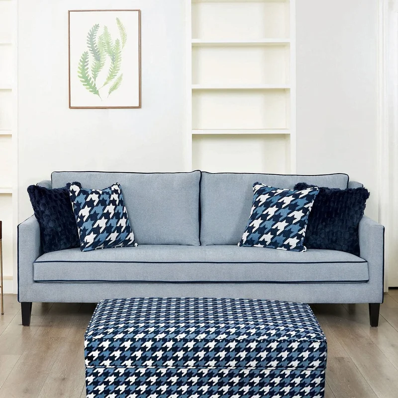 Colindale Transitional Upholstered Sofa Blue/Gray