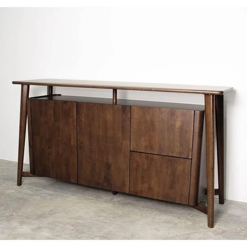 Madeira Collection 2-Door Solid Wood Dining Sideboard Rich Walnut