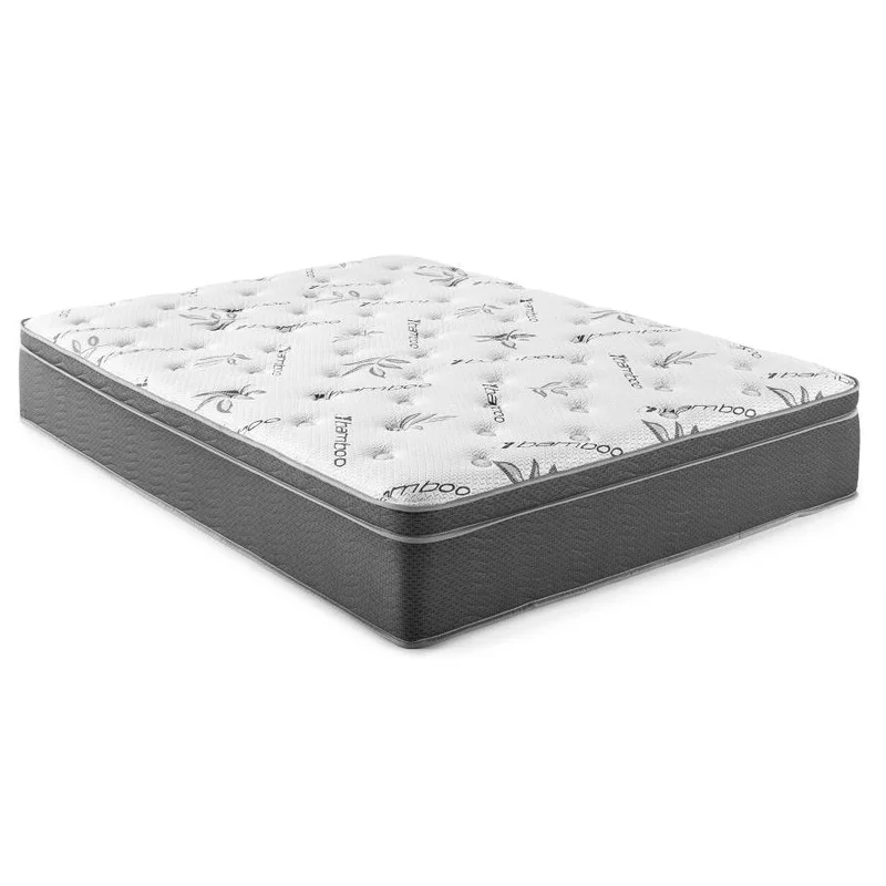 Sommet 13" Queen Bamboo Euro Top Memory Foam Hybrid Mattress