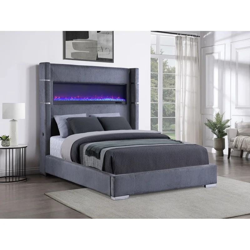 Tisdall Queen Upholstered Bed Stylish Soft & Striking
