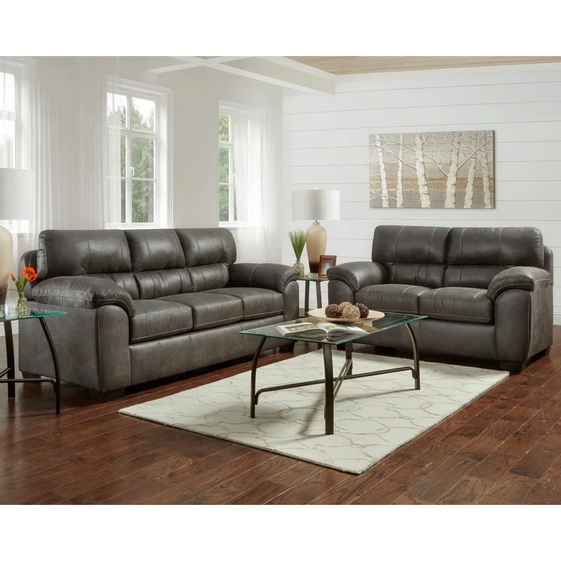 5603 Sequoia Contemporary Upholstered Living Room Set - Ash