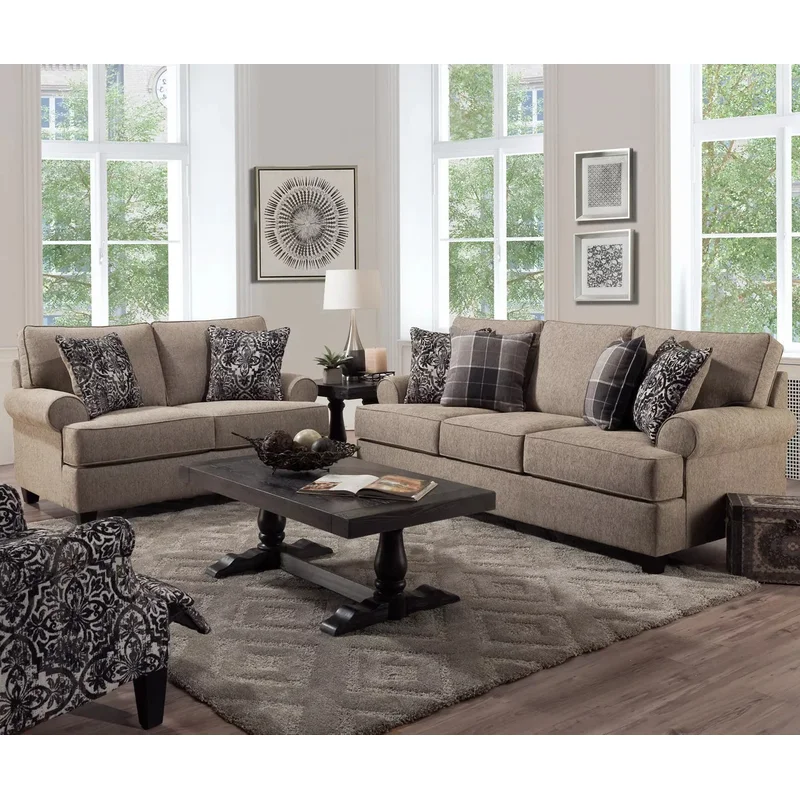 Charleston Grey Chenille Sofa