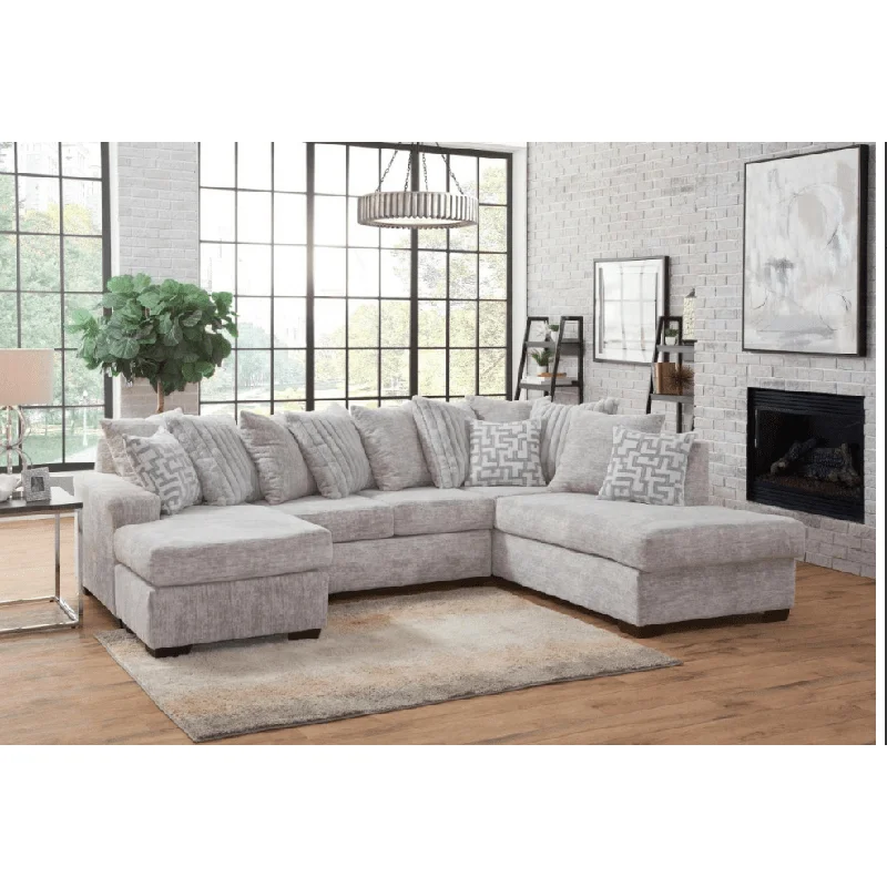 Delta 2875 Oyster U-Shape Upholstered Sectional
