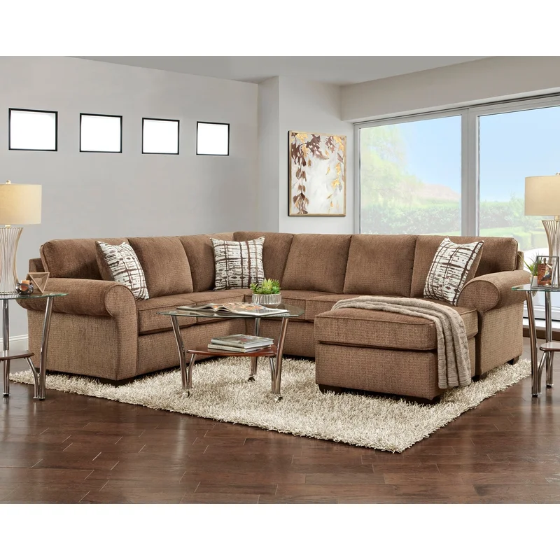 Silverton Oversize Upholstered Sectional with Rolled Arms