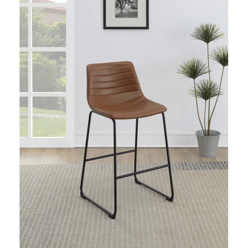 Zuni Upholstered Counter Height Chair Saddle (Set of 2)