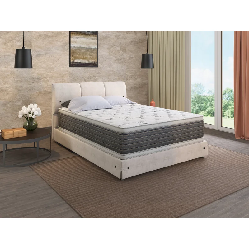 14.5" Dream Flex Two Sided Pillow Top King Mattress - White+gray