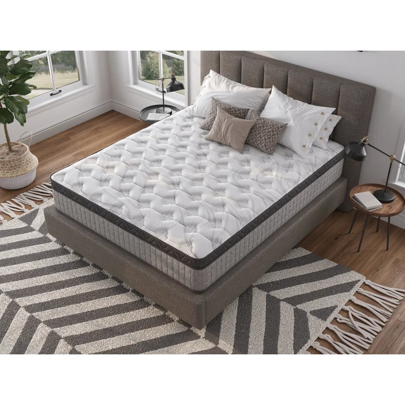 Parker 10" Diamond Innerspring Hybrid and Cooling Gel Memory Foam Mattress - Gray