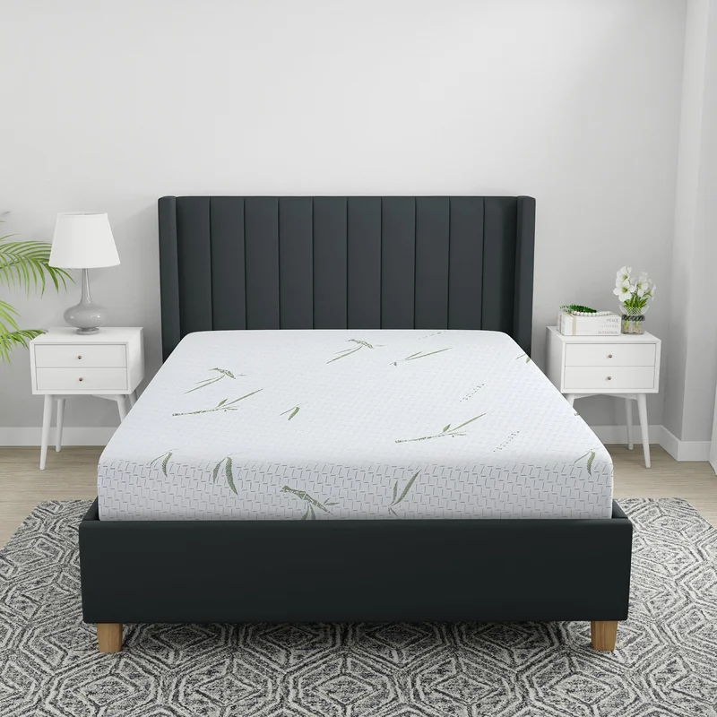 10-Inch Dual Layer Memory Foam Mattress with Bamboo Infused Cover - Twin - White