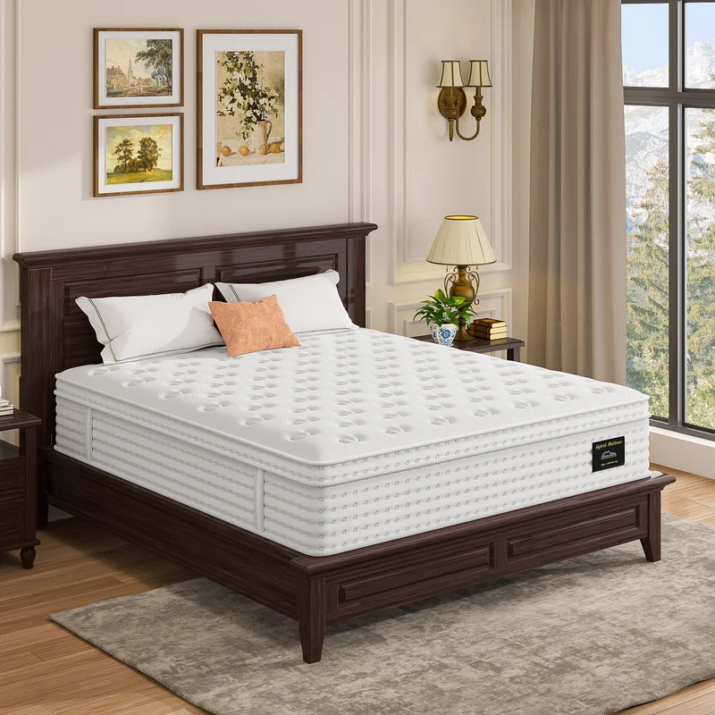 14'' Queen Hybrid Mattress - White