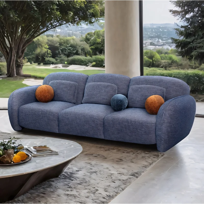 Previti Contemporary Sofa Denim Blue