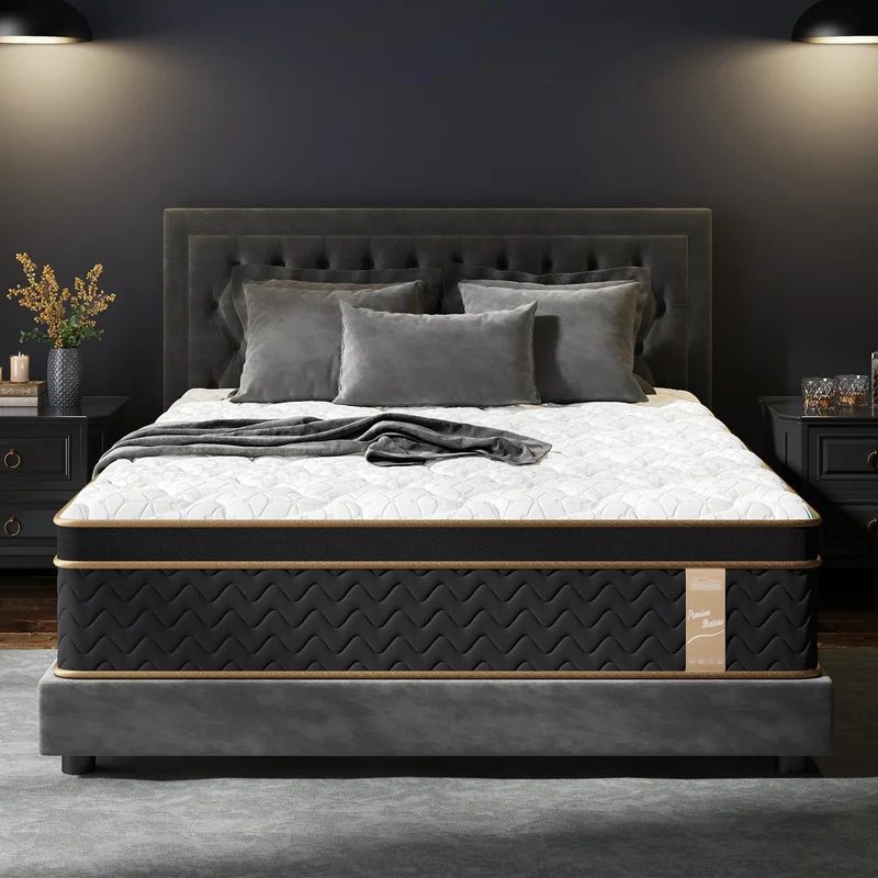 Queen Mattress - White+black