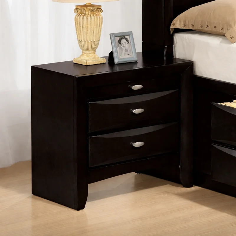 Zosimo Transitional Nightstand Black