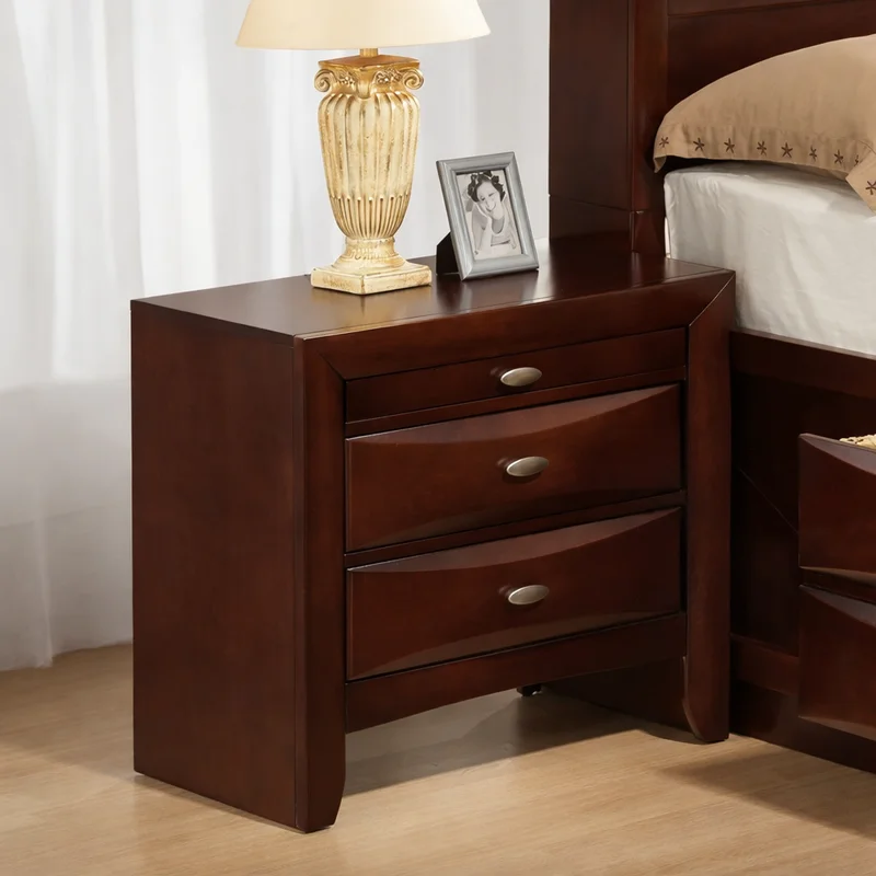 Zosimo Transitional Nightstand Cherry
