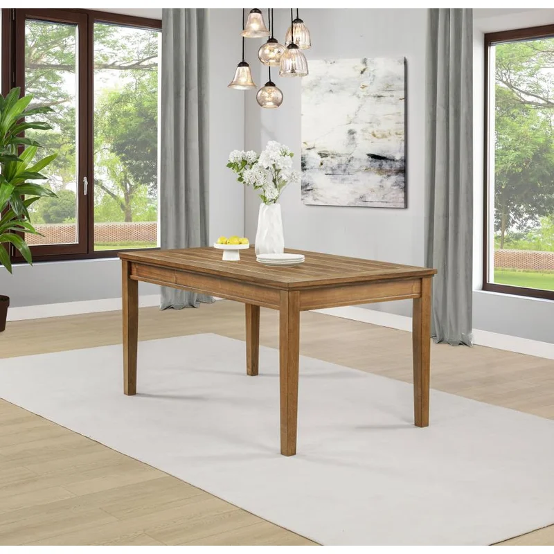 Atwood 5-piece Rectangular Wood Dining Set Warm Brown