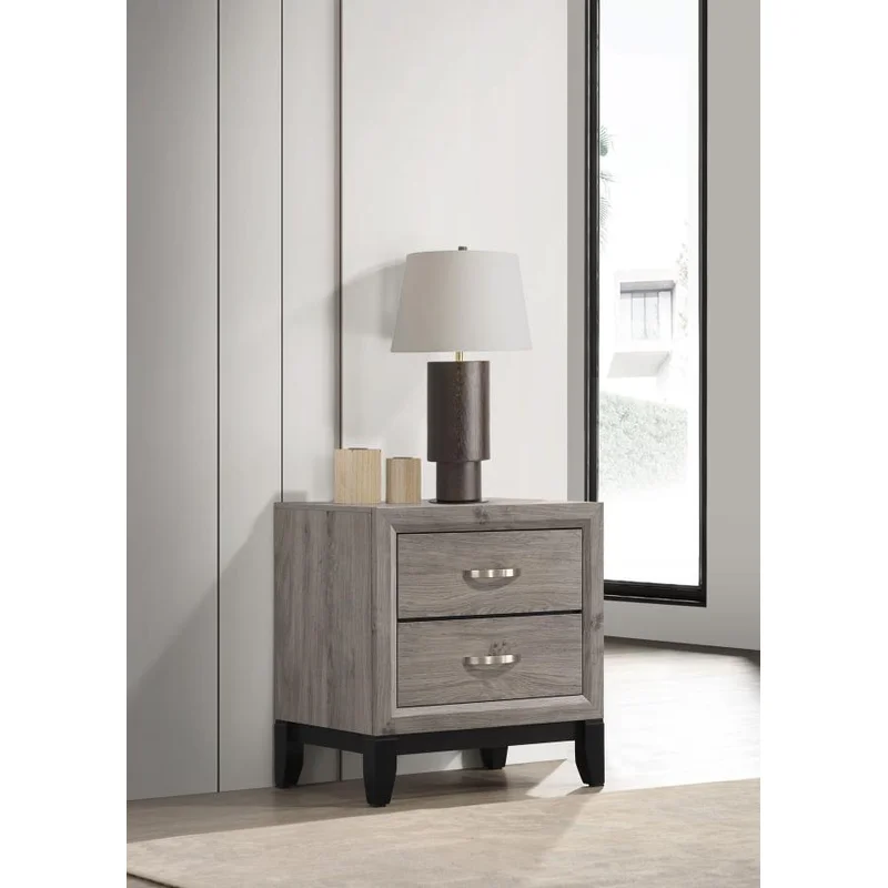 Watson 2-drawer Nightstand Bedside Table Light Taupe