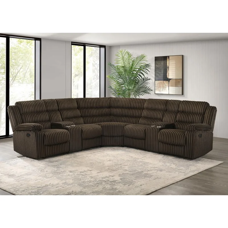 Atkinson Upholstered Reclining Sectional Sofa