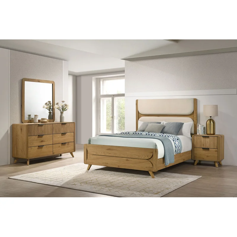 Bennett 4-piece Queen Bedroom Set Light Oak CREAM