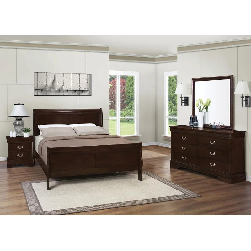 Louis Philippe 4-piece Queen Bedroom Set Cappuccino